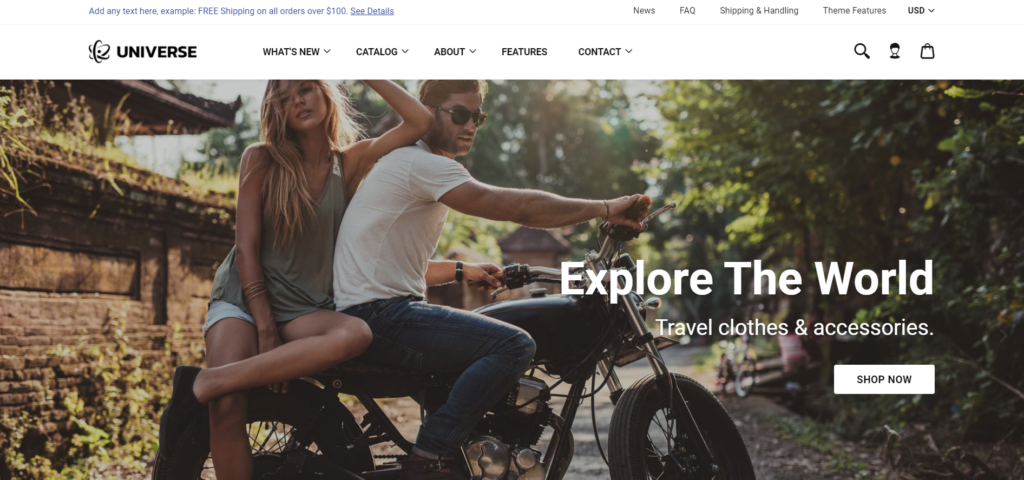 Universe Shopify theme