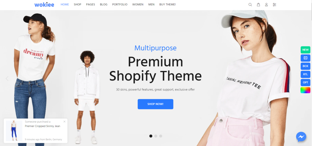 Wokiee best Shopify theme 2020