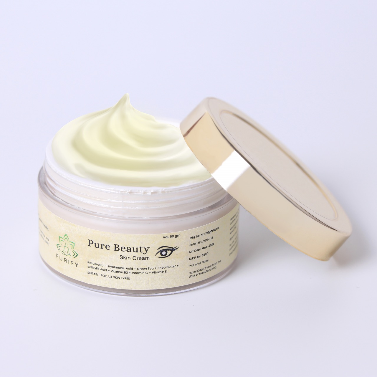 Skincare cream photography