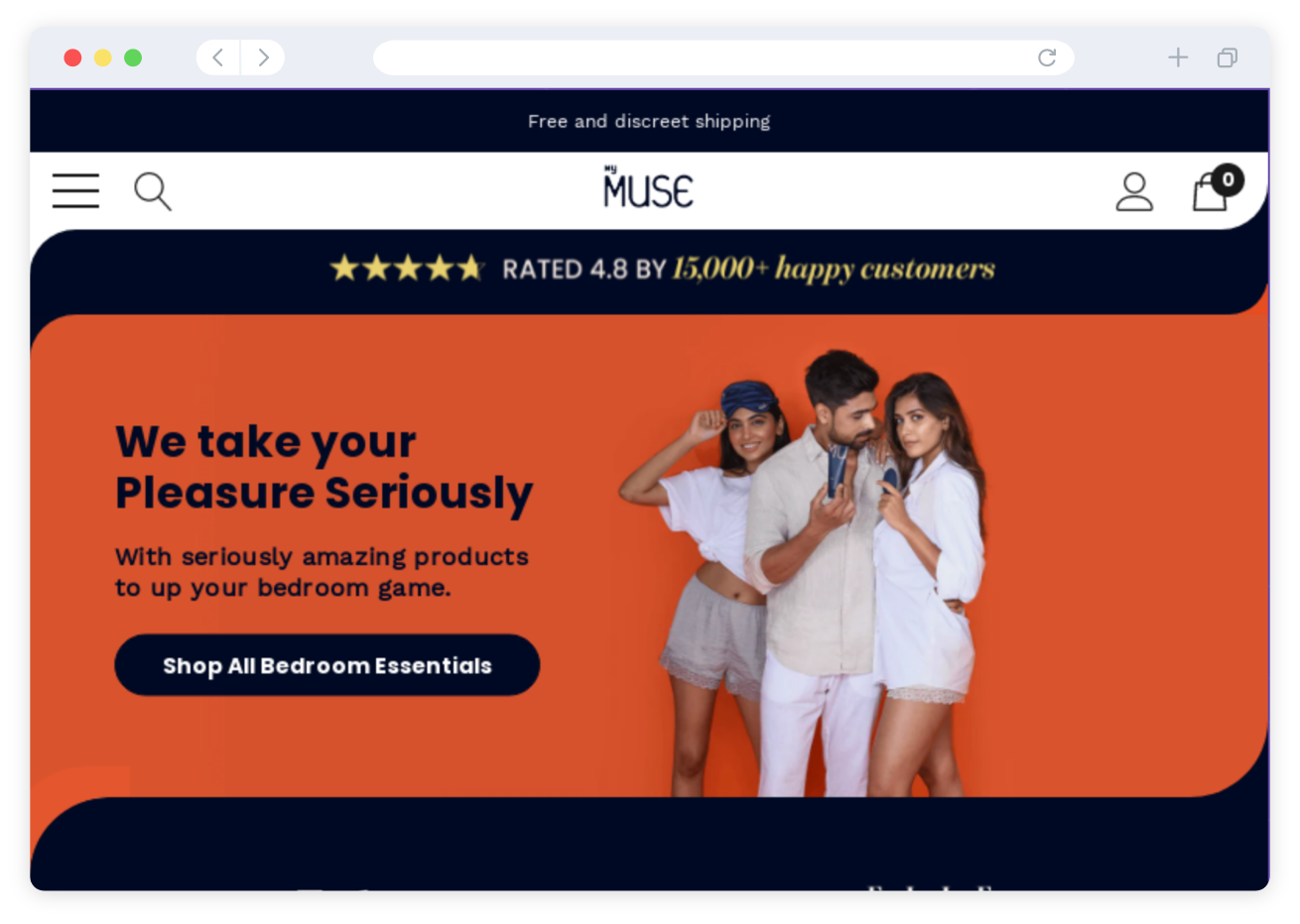 Mymuse website screenshot