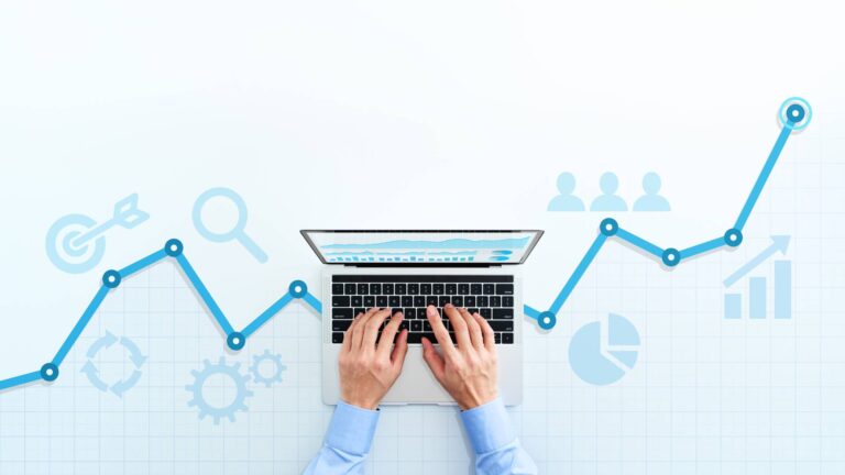 A web analytics tool dashboard with graph.