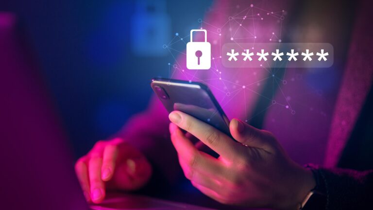 A person holding a phone in hand enabled with mobile application security