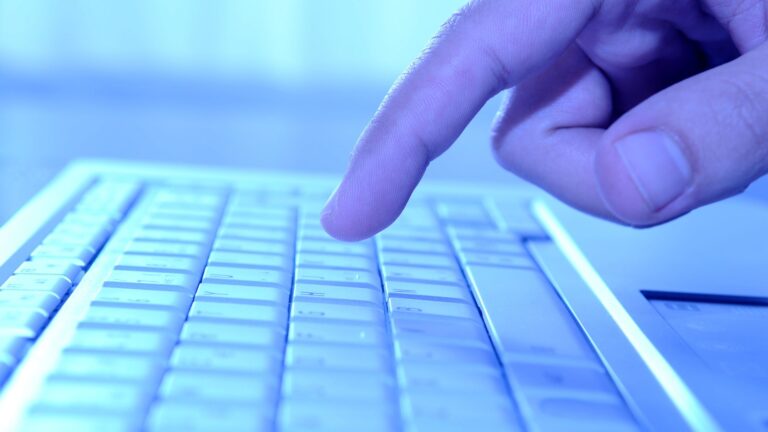 A man doing keyword research for seo