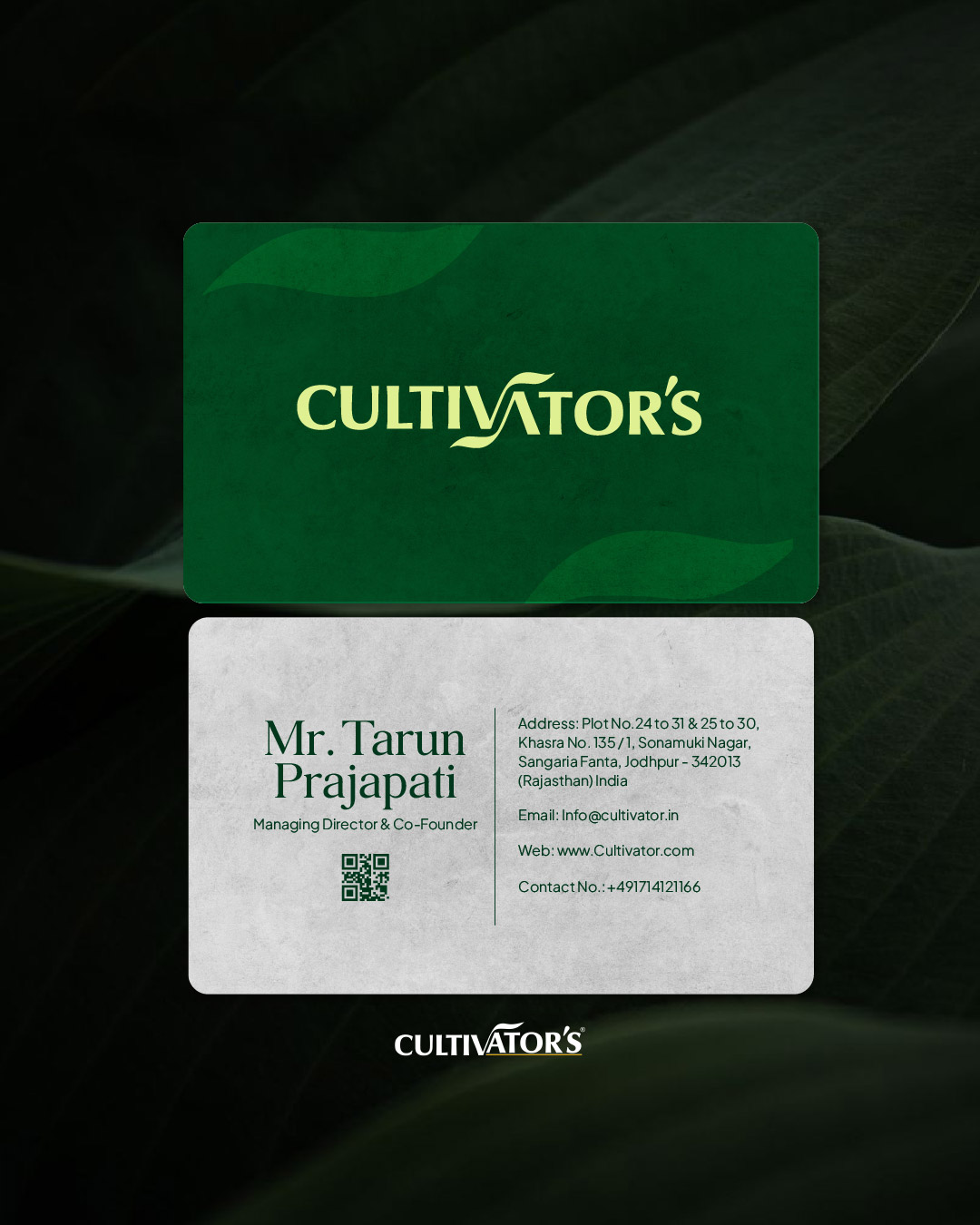 cultivator ayurvedic products branding
