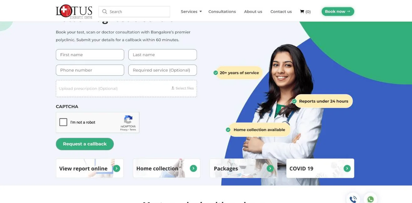 Lotus diagnostics website