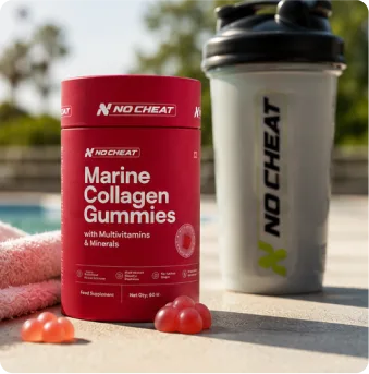 Marine Collagen Gummies jar and cup